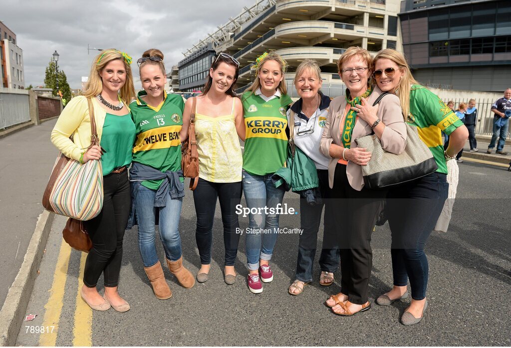 1 September 2013; Kerry supporters, from Kenmare, Co. Kerry, ahead of the game. GAA Football All-Ireland Senior Championship, Semi-Final, Dublin v Kerry, Croke Park, Dublin. Picture credit: Stephen McCarthy / SPORTSFILE