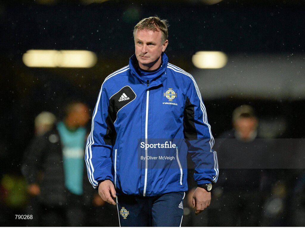 6 September 2013; Northern Ireland manager Michael O'Neill after the game. 2014 FIFA World Cup Qualifier, Group F, Northern Ireland v Portugal, Windsor Park, Belfast.  Picture credit: Oliver McVeigh / SPORTSFILE