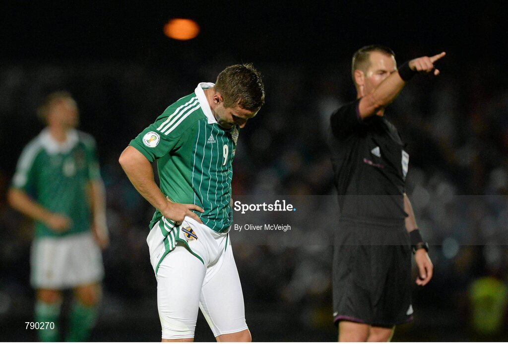 6 September 2013; A disappointed Martin Paterson, Northern Ireland. 2014 FIFA World Cup Qualifier, Group F, Northern Ireland v Portugal, Windsor Park, Belfast.  Picture credit: Oliver McVeigh / SPORTSFILE