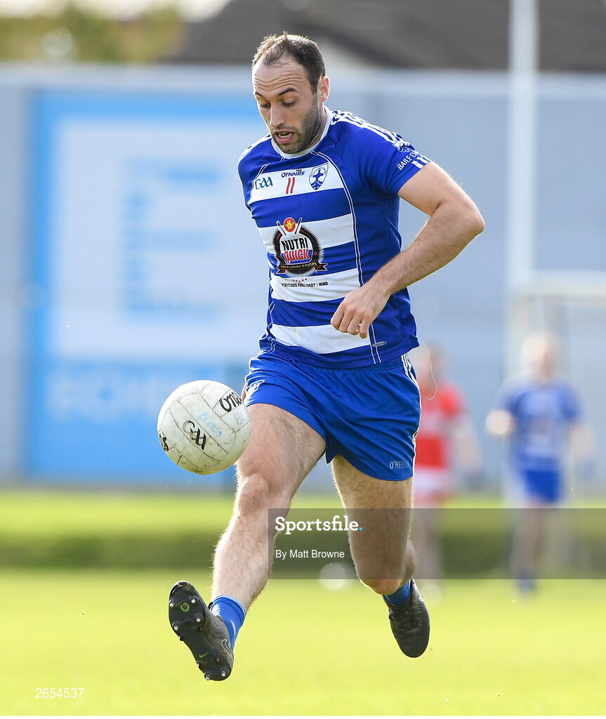 22 October 2023; Anthony McLoughlin of Blessington during the Wicklow County Senior Club Football Championship final between Blessington and Rathnew at Echelon Park in Aughrim, Wicklow. Photo by Matt Browne/Sportsfile
