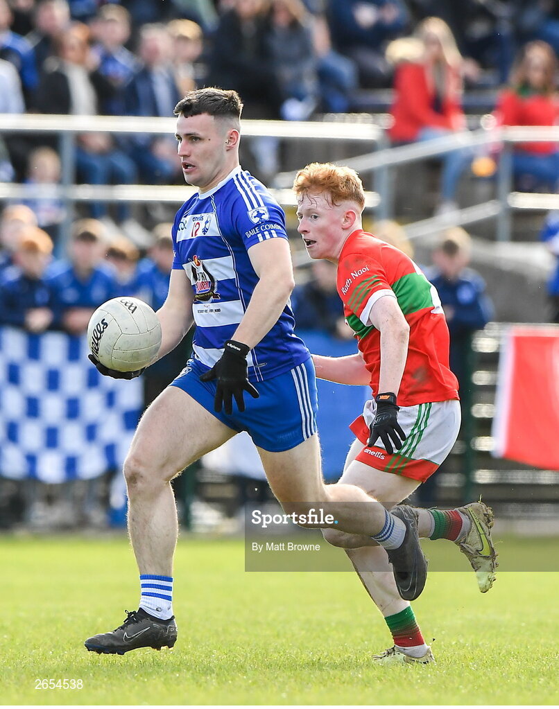 22 October 2023; Jordan McGarr of Blessington during the Wicklow County Senior Club Football Championship final between Blessington and Rathnew at Echelon Park in Aughrim, Wicklow. Photo by Matt Browne/Sportsfile