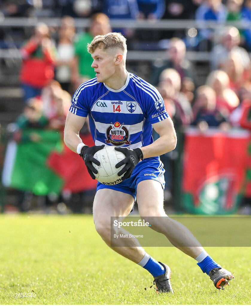 22 October 2023; Kevin Quinn of Blessington during the Wicklow County Senior Club Football Championship final between Blessington and Rathnew at Echelon Park in Aughrim, Wicklow. Photo by Matt Browne/Sportsfile