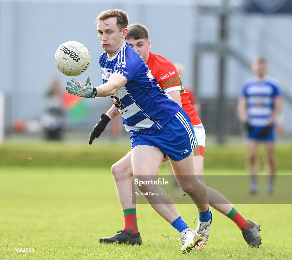 22 October 2023; Aaron Curran of Blessington during the Wicklow County Senior Club Football Championship final between Blessington and Rathnew at Echelon Park in Aughrim, Wicklow. Photo by Matt Browne/Sportsfile