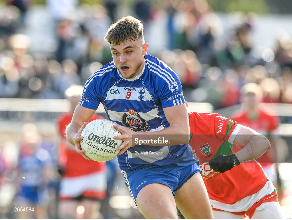 22 October 2023; Dan Cooney of Blessington during the Wicklow County Senior Club Football Championship final between Blessington and Rathnew at Echelon Park in Aughrim, Wicklow. Photo by Matt Browne/Sportsfile