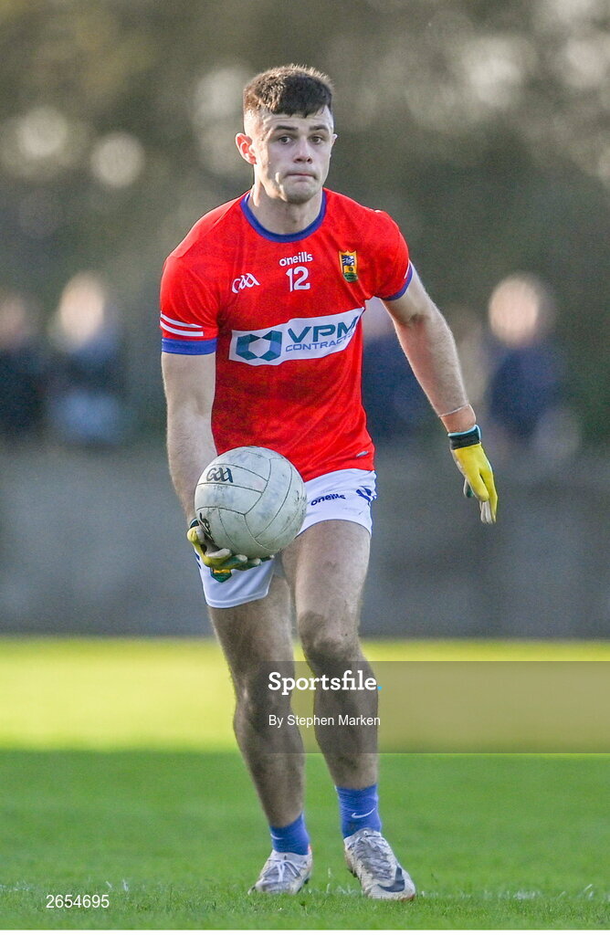 22 October 2023; Jonathan Commins of Ardee St Mary's during the Louth County Senior Club Football Championship final between Ardee St Mary's and Naomh Mairtin at Pairc Naomh Bríd in Dowdallshill, Louth. Photo by Stephen Marken/Sportsfile