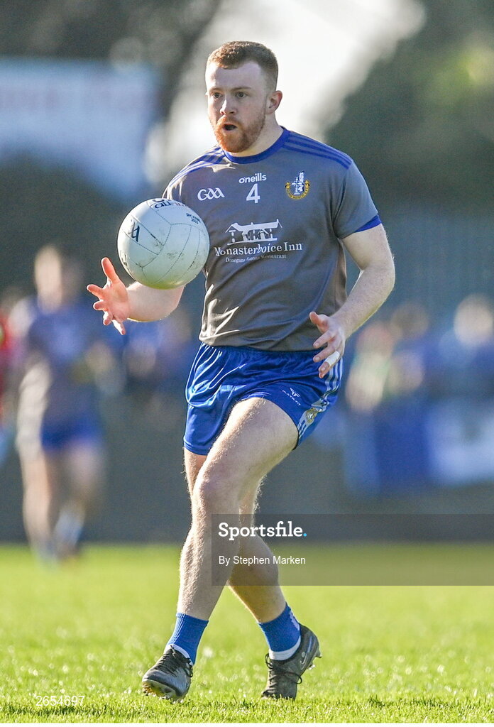 22 October 2023; Conor Healy of Naomh Mairtin during the Louth County Senior Club Football Championship final between Ardee St Mary's and Naomh Mairtin at Pairc Naomh Bríd in Dowdallshill, Louth. Photo by Stephen Marken/Sportsfile