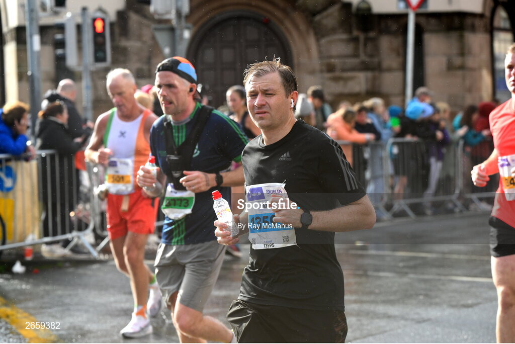 29 October 2023; Stephen Fletcher from Dublin passes through Terenure Road East during the 2023 Irish Life Dublin Marathon. Thousands of runners took to the Fitzwilliam Square start line, to participate in the 42nd running of the Dublin Marathon. Photo by Ray McManus/Sportsfile