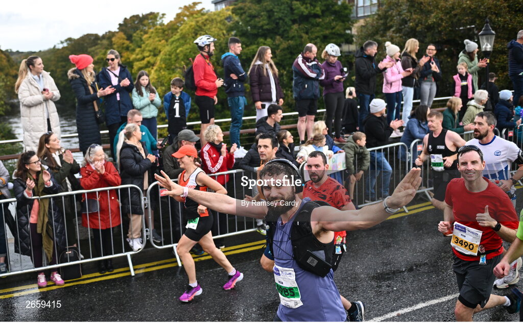 29 October 2023; Declan Lillis from Kerry during the 2023 Irish Life Dublin Marathon. Thousands of runners took to the Fitzwilliam Square start line, to participate in the 42nd running of the Dublin Marathon. Photo by Ramsey Cardy/Sportsfile