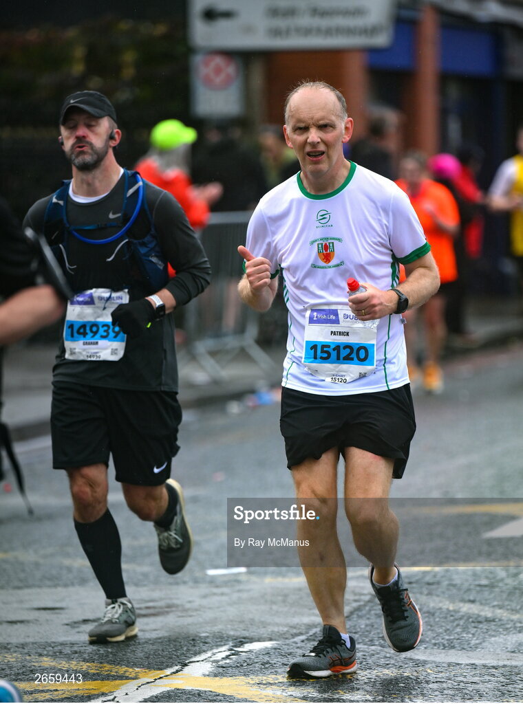29 October 2023; Patrick McLain during the 2023 Irish Life Dublin Marathon. Thousands of runners took to the Fitzwilliam Square start line, to participate in the 42nd running of the Dublin Marathon. Photo by Ray McManus/Sportsfile