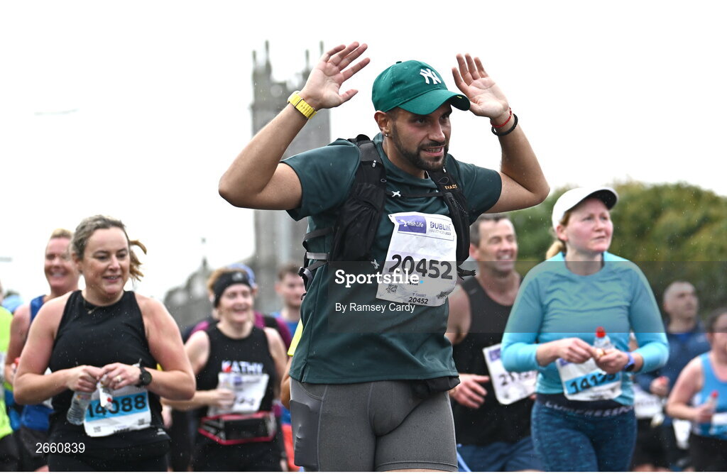 29 October 2023; Ivan Bozic from Meath during the 2023 Irish Life Dublin Marathon. Thousands of runners took to the Fitzwilliam Square start line, to participate in the 42nd running of the Dublin Marathon. Photo by Ramsey Cardy/Sportsfile