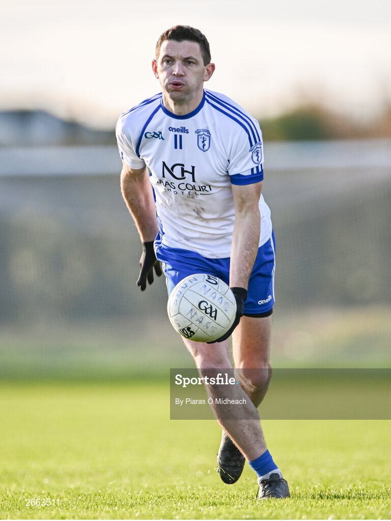 5 November 2023; Eamonn Callaghan of Naas during the AIB Leinster GAA Football Senior Club Championship quarter-final match between Naas and Summerhill at Manguard Park in Kildare. Photo by Piaras Ó Mídheach/Sportsfile