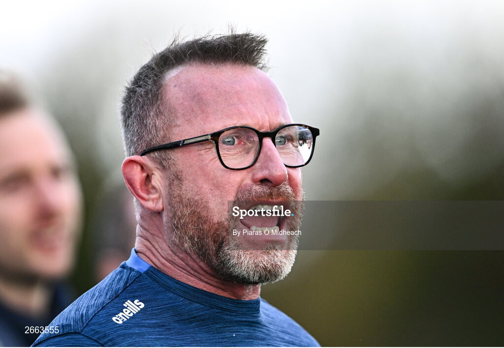 5 November 2023; Naas manager Joe Murphy during the AIB Leinster GAA Football Senior Club Championship quarter-final match between Naas and Summerhill at Manguard Park in Kildare. Photo by Piaras Ó Mídheach/Sportsfile