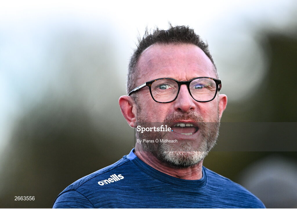 5 November 2023; Naas manager Joe Murphy during the AIB Leinster GAA Football Senior Club Championship quarter-final match between Naas and Summerhill at Manguard Park in Kildare. Photo by Piaras Ó Mídheach/Sportsfile