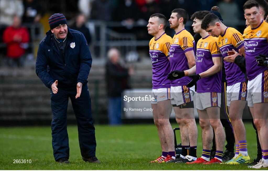 5 November 2023; Derrygonnelly Harps manager Sean Flanagan before the AIB Ulster GAA Football Senior Club Championship round 1 match between Derrygonnelly Harps of Fermanagh and Kilcoo of Down at Brewster Park in Enniskillen, Fermanagh. Photo by Ramsey Cardy/Sportsfile