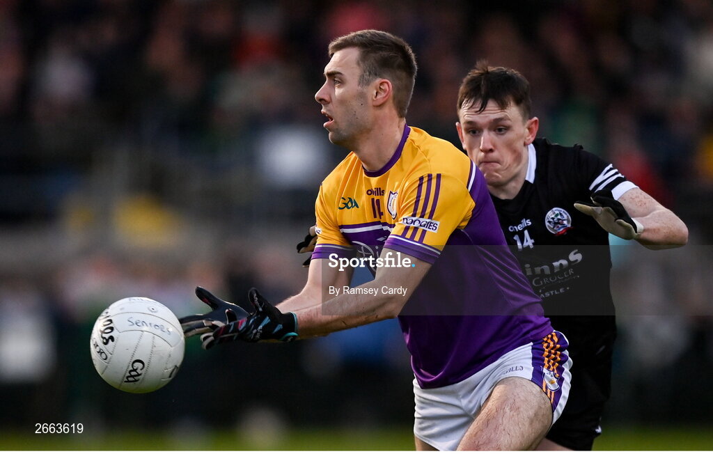 5 November 2023; Conall Jones of Derrygonnelly Harps during the AIB Ulster GAA Football Senior Club Championship round 1 match between Derrygonnelly Harps of Fermanagh and Kilcoo of Down at Brewster Park in Enniskillen, Fermanagh. Photo by Ramsey Cardy/Sportsfile