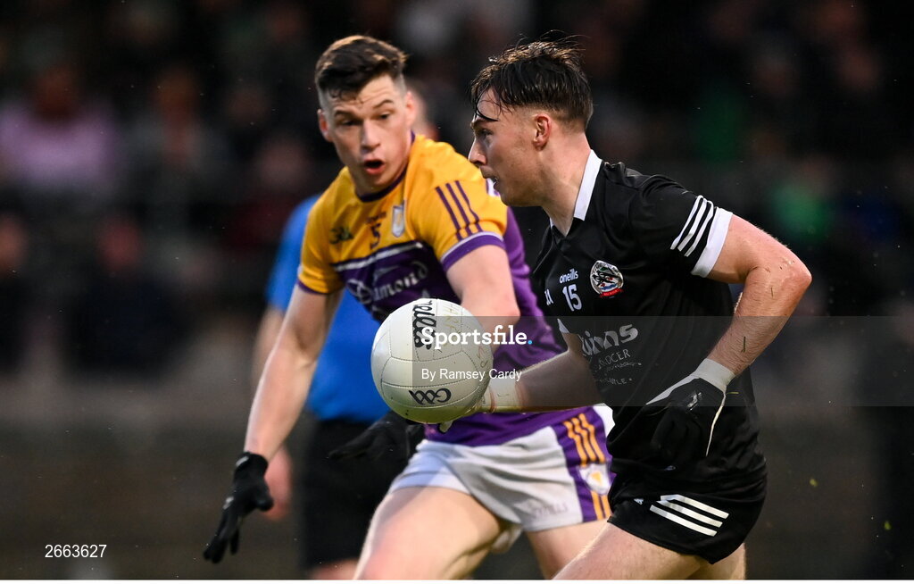 5 November 2023; Ceilum Doherty of Kilcoo during the AIB Ulster GAA Football Senior Club Championship round 1 match between Derrygonnelly Harps of Fermanagh and Kilcoo of Down at Brewster Park in Enniskillen, Fermanagh. Photo by Ramsey Cardy/Sportsfile