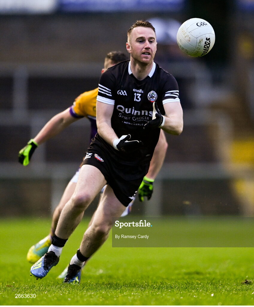 5 November 2023; Paul Devlin of Kilcoo during the AIB Ulster GAA Football Senior Club Championship round 1 match between Derrygonnelly Harps of Fermanagh and Kilcoo of Down at Brewster Park in Enniskillen, Fermanagh. Photo by Ramsey Cardy/Sportsfile
