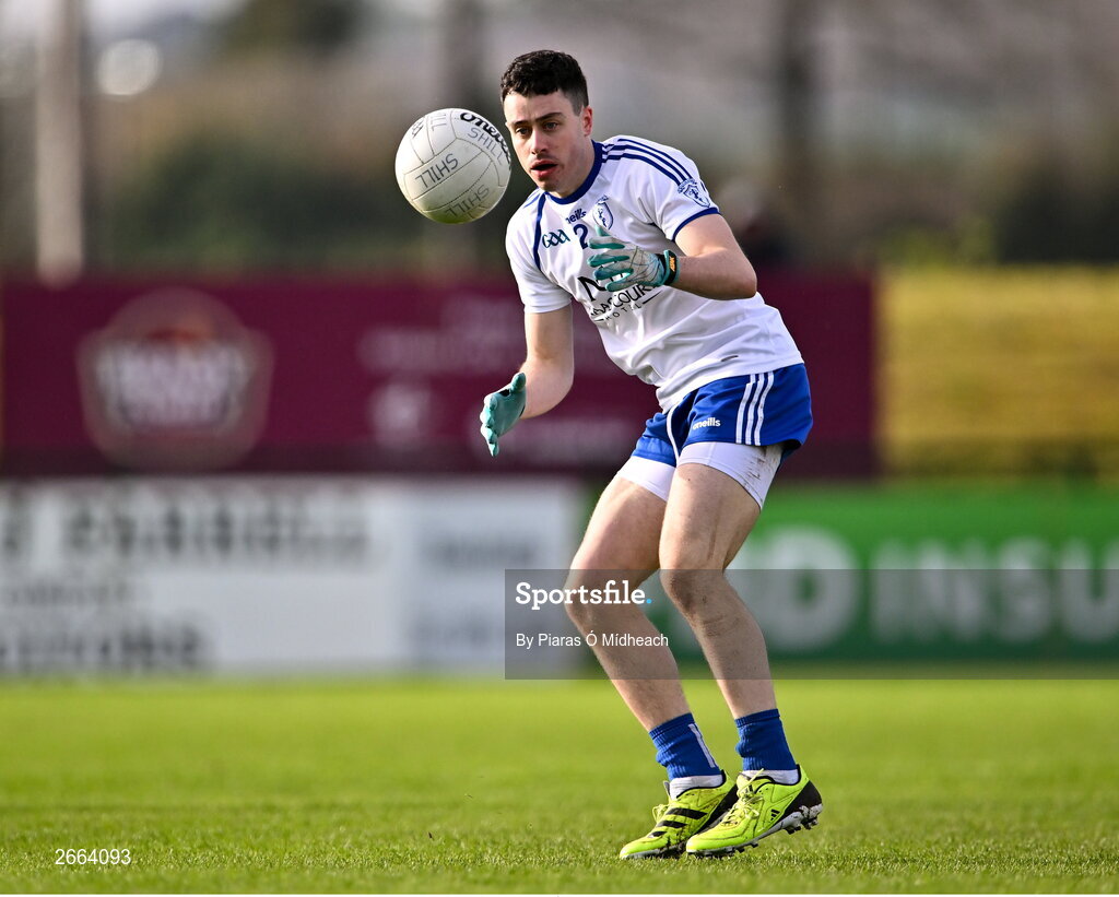 5 November 2023; Cathal Daly of Naas during the AIB Leinster GAA Football Senior Club Championship quarter-final match between Naas and Summerhill at Manguard Park in Kildare. Photo by Piaras Ó Mídheach/Sportsfile