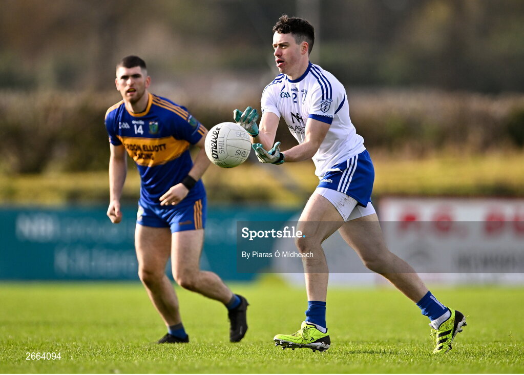 5 November 2023; Cathal Daly of Naas during the AIB Leinster GAA Football Senior Club Championship quarter-final match between Naas and Summerhill at Manguard Park in Kildare. Photo by Piaras Ó Mídheach/Sportsfile