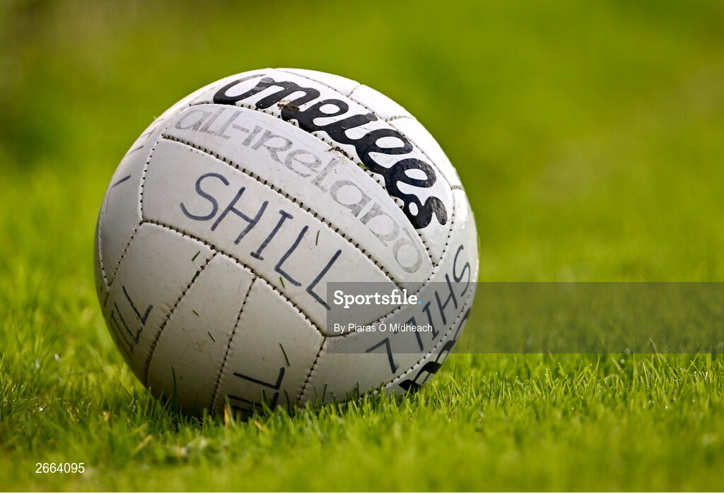 5 November 2023; A general view of a football at the AIB Leinster GAA Football Senior Club Championship quarter-final match between Naas and Summerhill at Manguard Park in Kildare. Photo by Piaras Ó Mídheach/Sportsfile