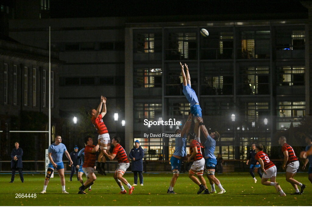 7 November 2023; A general view of a training game between Leinster and Dublin University Football Club during a Leinster rugby open training session at Dublin University Football Club in Trinity College, Dublin. Photo by David Fitzgerald/Sportsfile