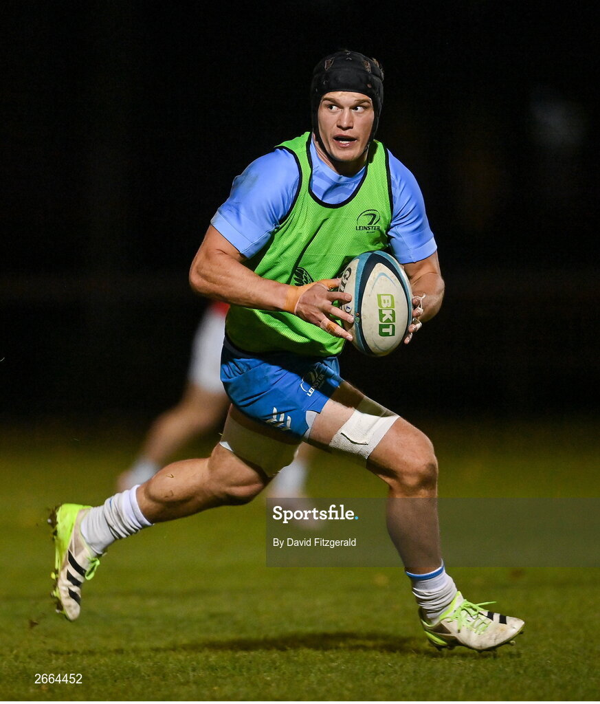 7 November 2023; Josh van der Flier during a Leinster rugby open training session at Dublin University Football Club in Trinity College, Dublin. Photo by David Fitzgerald/Sportsfile
