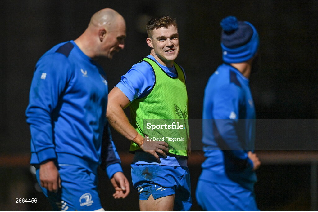 7 November 2023; Garry Ringrose during a Leinster rugby open training session at Dublin University Football Club in Trinity College, Dublin. Photo by David Fitzgerald/Sportsfile