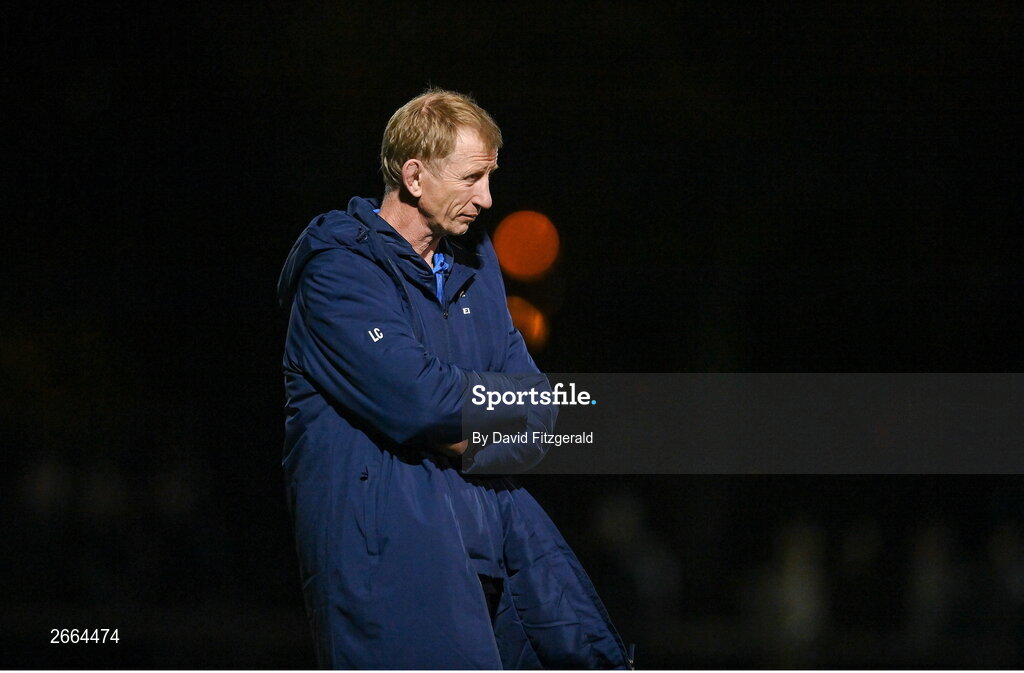 7 November 2023; Head coach Leo Cullen during a Leinster rugby open training session at Dublin University Football Club in Trinity College, Dublin. Photo by David Fitzgerald/Sportsfile