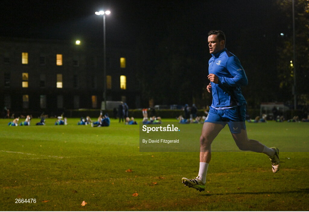 7 November 2023; James Ryan during a Leinster rugby open training session at Dublin University Football Club in Trinity College, Dublin. Photo by David Fitzgerald/Sportsfile