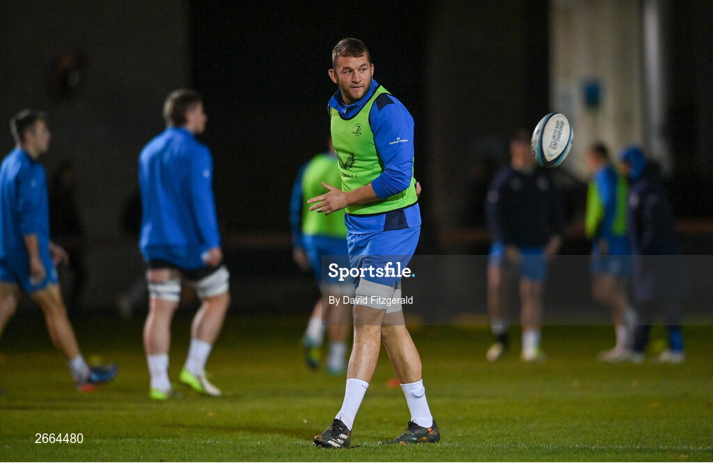 7 November 2023; Ross Molony during a Leinster rugby open training session at Dublin University Football Club in Trinity College, Dublin. Photo by David Fitzgerald/Sportsfile