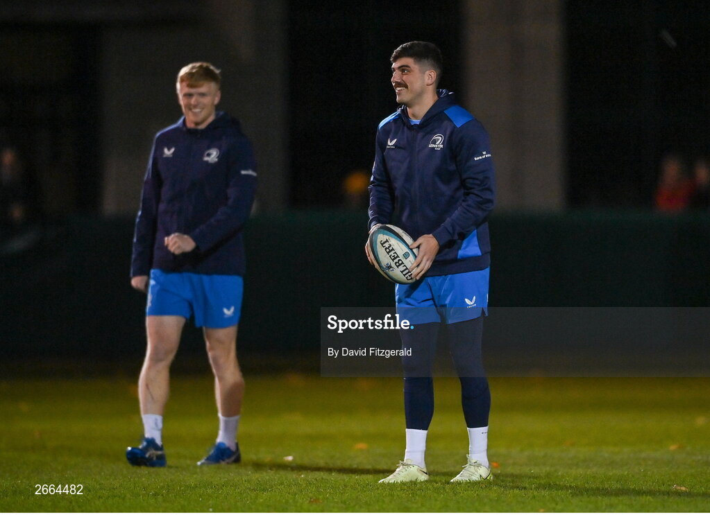 7 November 2023; Jimmy O'Brien during a Leinster rugby open training session at Dublin University Football Club in Trinity College, Dublin. Photo by David Fitzgerald/Sportsfile