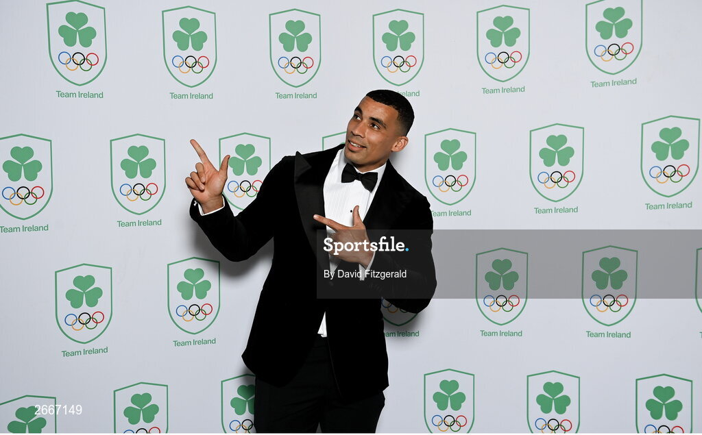 11 November 2023; Olympian Jordan Conroy in attendance at the Team Ireland Olympic Ball at the Mansion House in Dublin. The event was a joint celebration of the brilliant performances of Team Ireland athletes at the European Games this summer, as well as the announcement of the winners of the Olympic Federation of Ireland Annual Awards. The event was attended by the Minister for Tourism, Culture, Arts, Gaeltacht, Sport and Media, Catherine Martin TD, Minister of State for Sport and Physical Education, Thomas Byrne TD, Olympic medallists, European Games athletes, Team Ireland Sponsors and Partners, Sport Ireland and the wider Olympic family. Photo by David Fitzgerald/Sportsfile