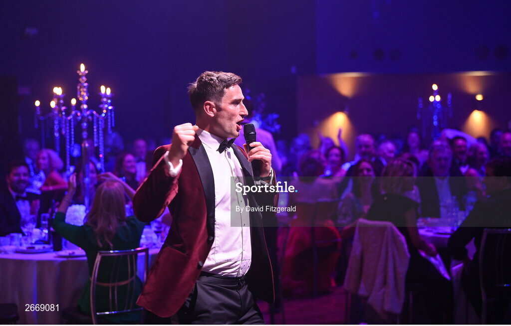 11 November 2023; Billy Dardis performs with the Galway Tenors at the Team Ireland Olympic Ball at the Mansion House in Dublin. The event was a joint celebration of the brilliant performances of Team Ireland athletes at the European Games this summer, as well as the announcement of the winners of the Olympic Federation of Ireland Annual Awards. The event was attended by the Minister for Tourism, Culture, Arts, Gaeltacht, Sport and Media, Catherine Martin TD, Minister of State for Sport and Physical Education, Thomas Byrne TD, Olympic medallists, European Games athletes, Team Ireland Sponsors and Partners, Sport Ireland and the wider Olympic family. Photo by David Fitzgerald/Sportsfile