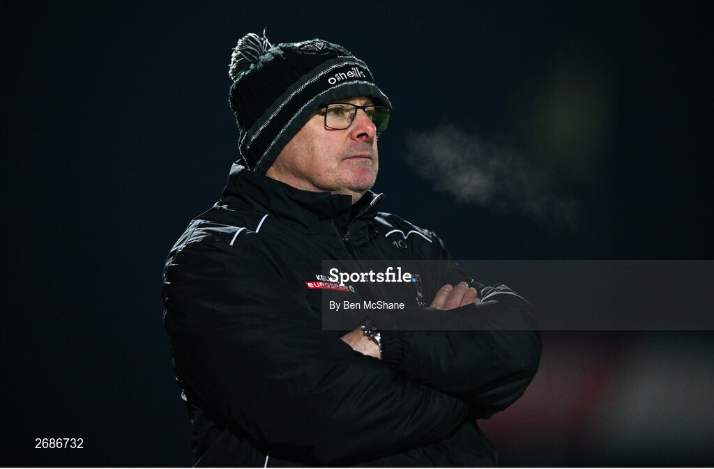 25 November 2023; Glen manager Malachy O'Rourke during the AIB Ulster GAA Football Senior Club Championship semi-final match between Glen, Derry, and Naomh Conaill, Donegal, at Healy Park in Omagh, Tyrone. Photo by Ben McShane/Sportsfile