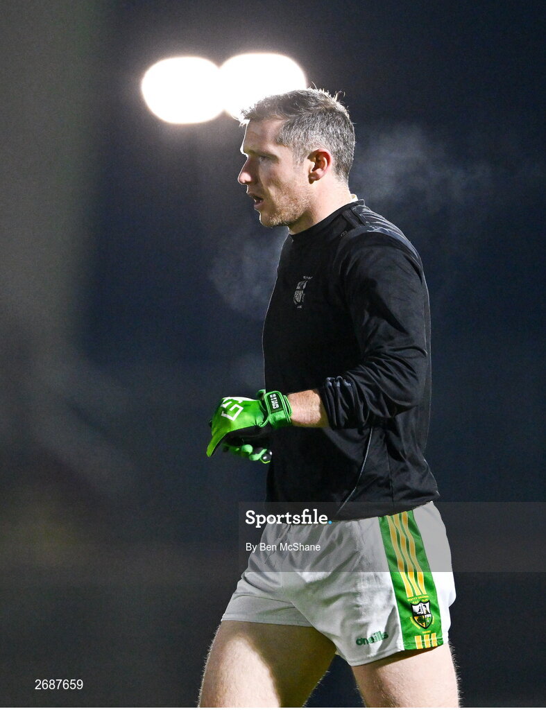 25 November 2023; Emmett Bradley of Glen before the AIB Ulster GAA Football Senior Club Championship semi-final match between Glen, Derry, and Naomh Conaill, Donegal, at Healy Park in Omagh, Tyrone. Photo by Ben McShane/Sportsfile