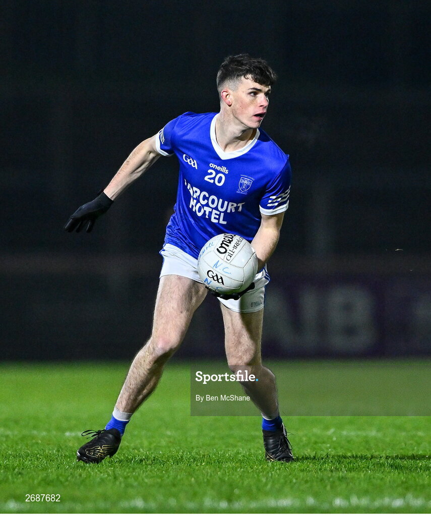 25 November 2023; Keelan McGill of Naomh Conaill during the AIB Ulster GAA Football Senior Club Championship semi-final match between Glen, Derry, and Naomh Conaill, Donegal, at Healy Park in Omagh, Tyrone. Photo by Ben McShane/Sportsfile