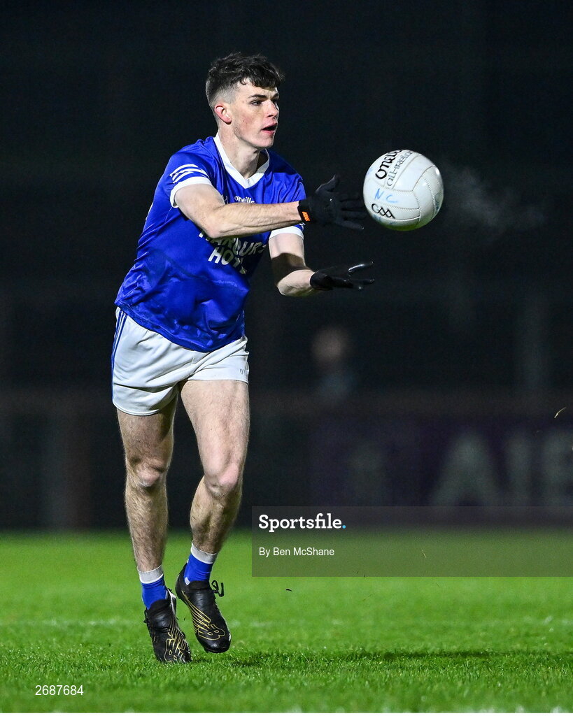 25 November 2023; Keelan McGill of Naomh Conaill during the AIB Ulster GAA Football Senior Club Championship semi-final match between Glen, Derry, and Naomh Conaill, Donegal, at Healy Park in Omagh, Tyrone. Photo by Ben McShane/Sportsfile