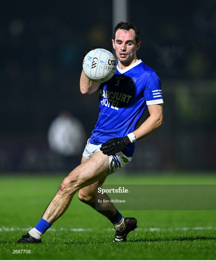 25 November 2023; Kevin McGettigan of Naomh Conaill during the AIB Ulster GAA Football Senior Club Championship semi-final match between Glen, Derry, and Naomh Conaill, Donegal, at Healy Park in Omagh, Tyrone. Photo by Ben McShane/Sportsfile