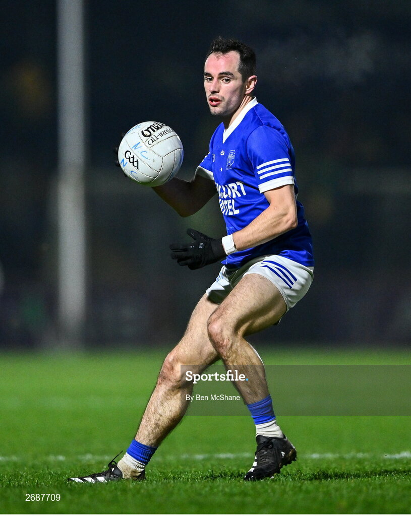 25 November 2023; Kevin McGettigan of Naomh Conaill during the AIB Ulster GAA Football Senior Club Championship semi-final match between Glen, Derry, and Naomh Conaill, Donegal, at Healy Park in Omagh, Tyrone. Photo by Ben McShane/Sportsfile