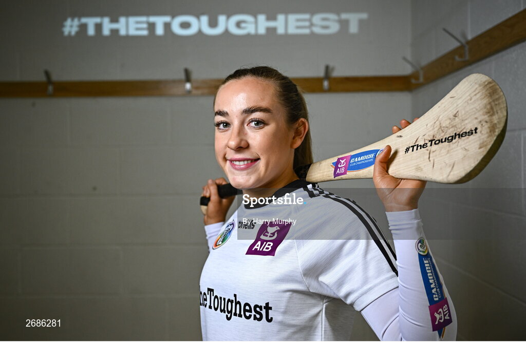 28 November 2023; AIB ambassador, camogie star, Ciara Phelan of Dicksboro, Kilkenny, pictured ahead of this weekend’s AIB Camogie All-Ireland Club Championship semi-finals and for the release of the first full episode of ‘Meet #TheToughest’, a new content series from AIB that will showcase some of the final stages of this year’s AIB Camogie All-Ireland Club Championships, through footage captured by cameras worn by players for the first time in Gaelic Games. You can view the first episode of ‘Meet #TheToughest’ here: https://www.youtube.com/watch?v=bz0vKEzaWEE. Photo by Harry Murphy/Sportsfile