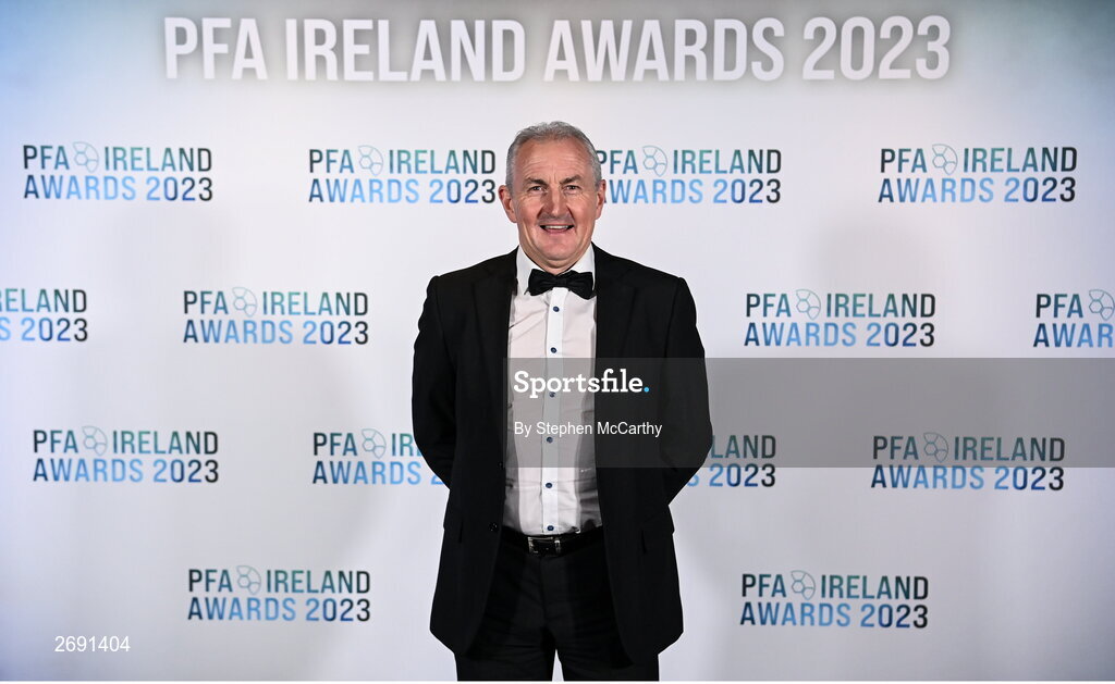 2 December 2023; Galway United manager John Caulfield on arrival at the PFA Ireland Awards 2023 at Anantara The Marker Dublin Hotel in Dublin. Photo by Stephen McCarthy/Sportsfile