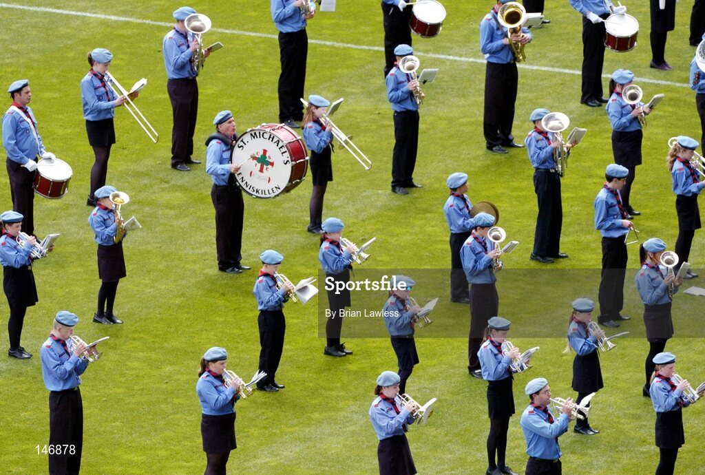 11 July 2004; The St. Michael's C.B.S. band, Enniskillen, play before the match. Bank of Ireland Ulster Senior Football Championship Final, Armagh v Donegal, Croke Park, Dublin. Picture credit; Brian Lawless / SPORTSFILE