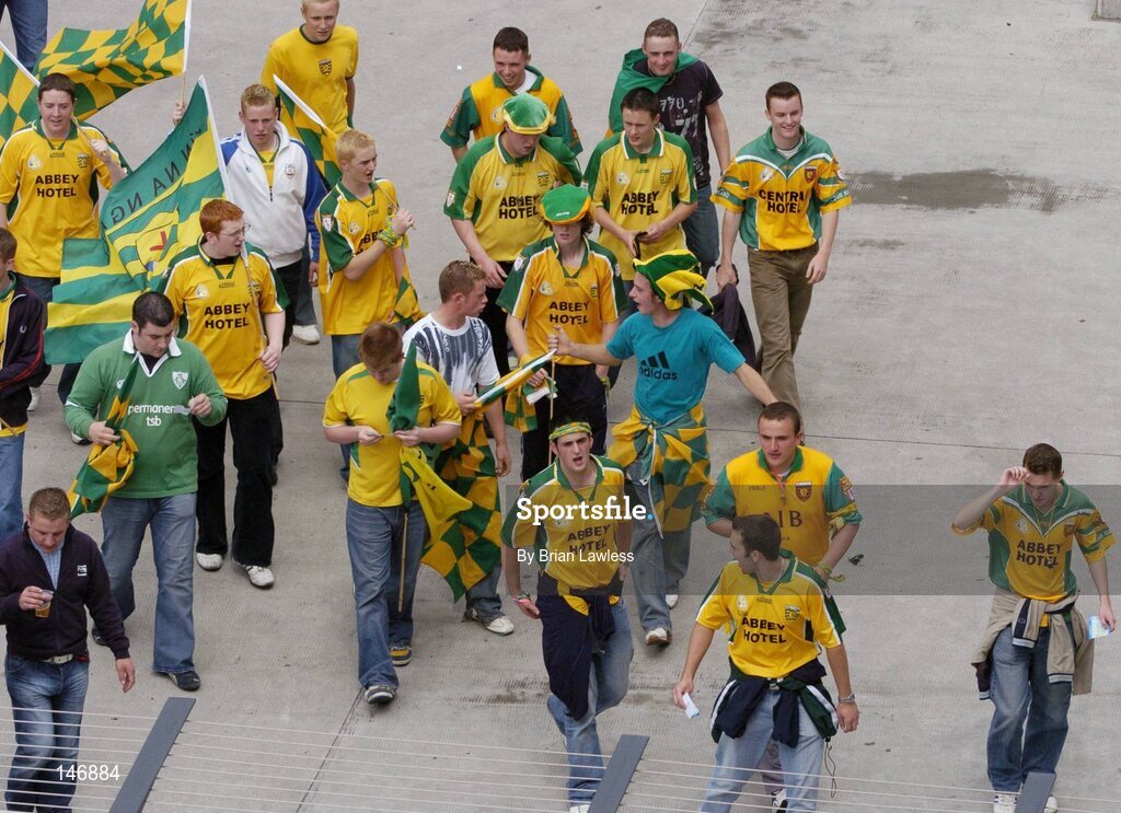 11 July 2004; Donegal fans make their way into Croke park. Bank of Ireland Ulster Senior Football Championship Final, Armagh v Donegal, Croke Park, Dublin. Picture credit; Brian Lawless / SPORTSFILE