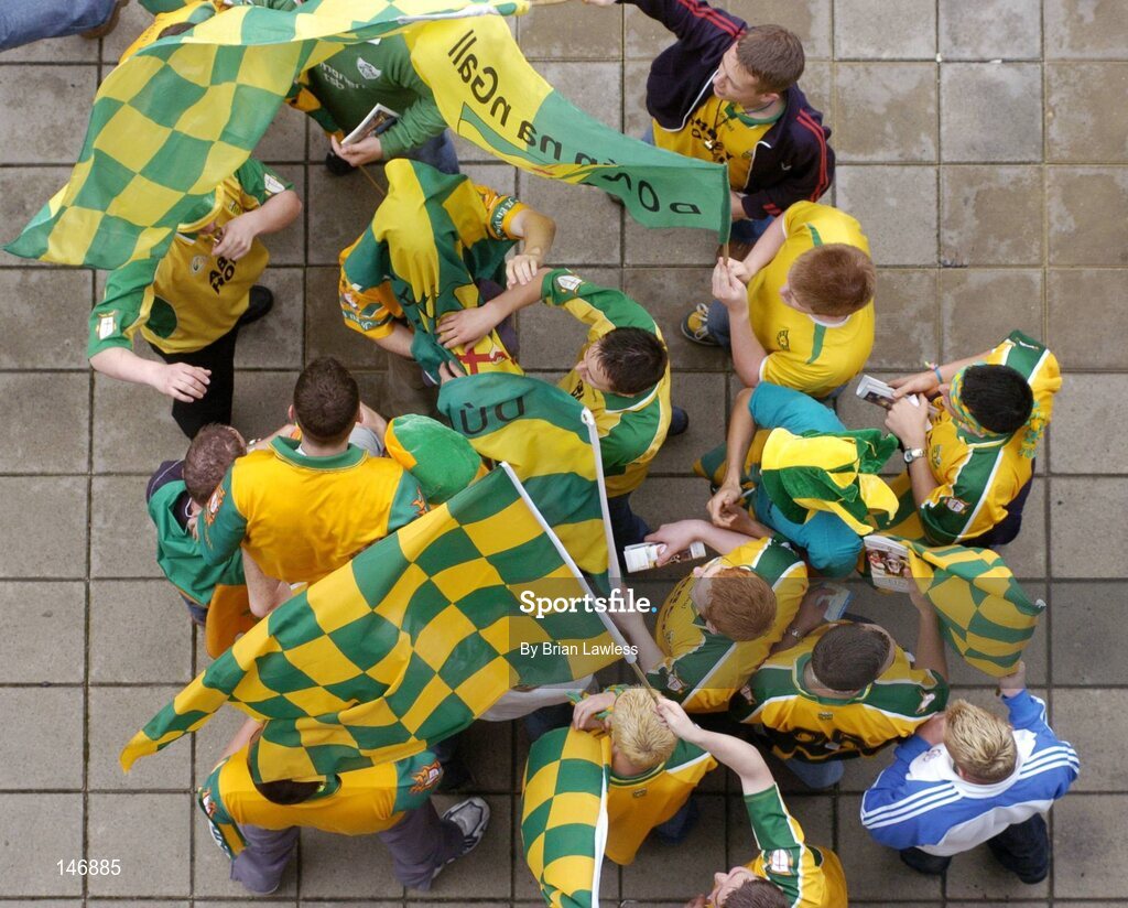 11 July 2004; Donegal fans make their way into Croke park before the match. Bank of Ireland Ulster Senior Football Championship Final, Armagh v Donegal, Croke Park, Dublin. Picture credit; Brian Lawless / SPORTSFILE