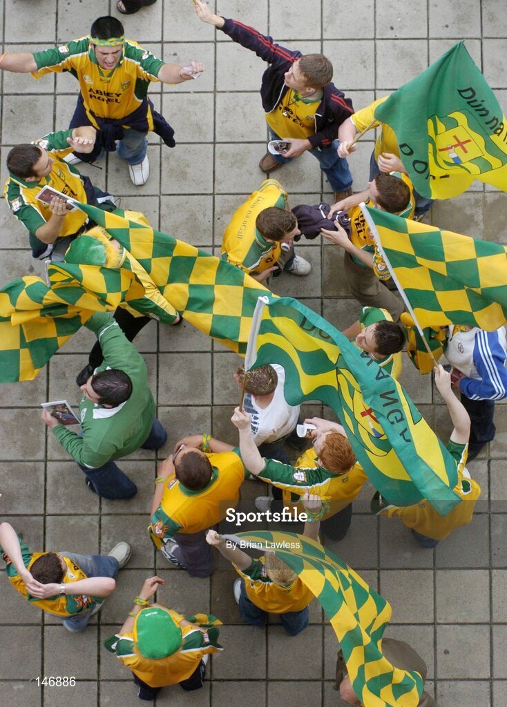 11 July 2004; Donegal fans make their way into Croke park before the match. Bank of Ireland Ulster Senior Football Championship Final, Armagh v Donegal, Croke Park, Dublin. Picture credit; Brian Lawless / SPORTSFILE
