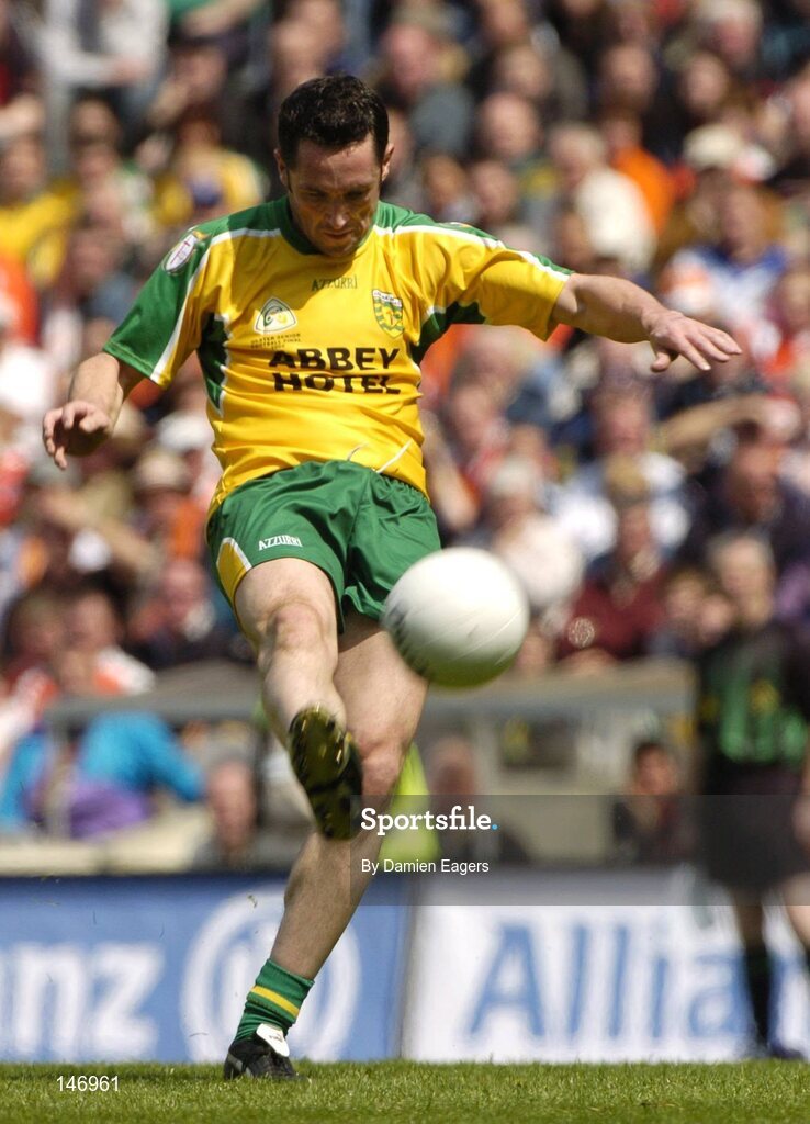 11 July 2004; Brendan Devenney, Donegal. Bank of Ireland Ulster Senior Football Championship Final, Armagh v Donegal, Croke Park, Dublin. Picture credit; Damien Eagers / SPORTSFILE