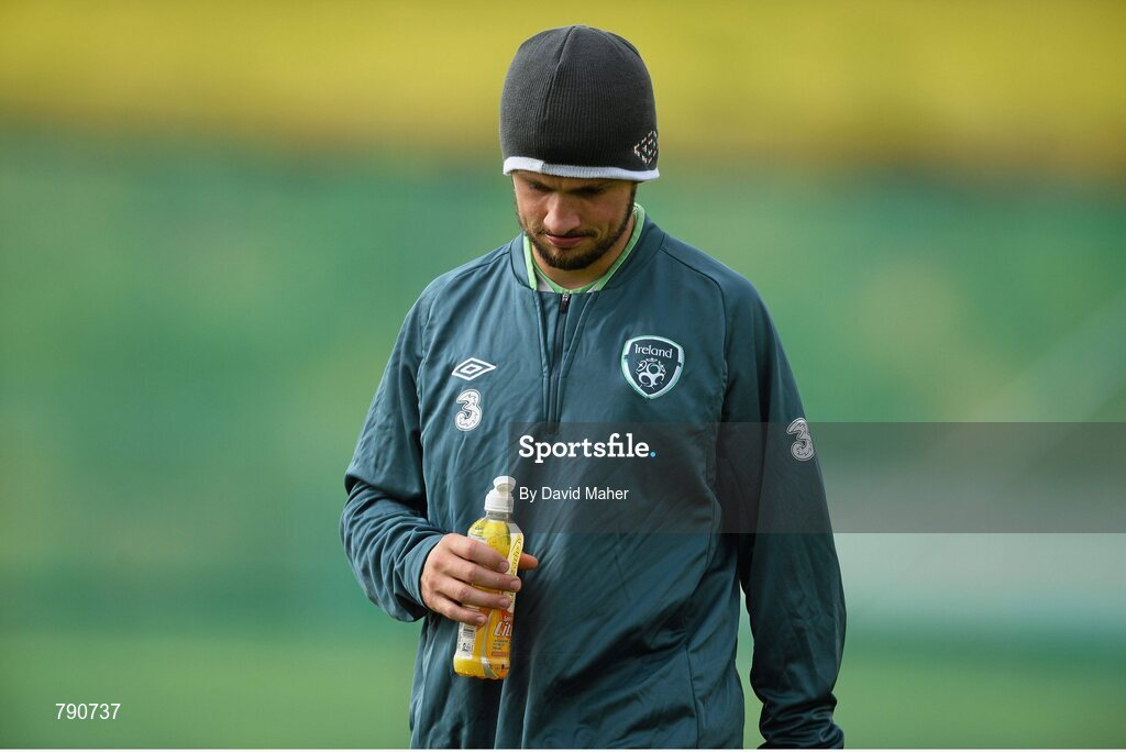 8 September 2013; Republic of Ireland's Shane Long during squad training ahead of their 2014 FIFA World Cup Qualifier Group C game against Austria on Tuesday. Republic of Ireland Squad Training, Gannon Park, Malahide, Co. Dublin. Picture credit: David Maher / SPORTSFILE