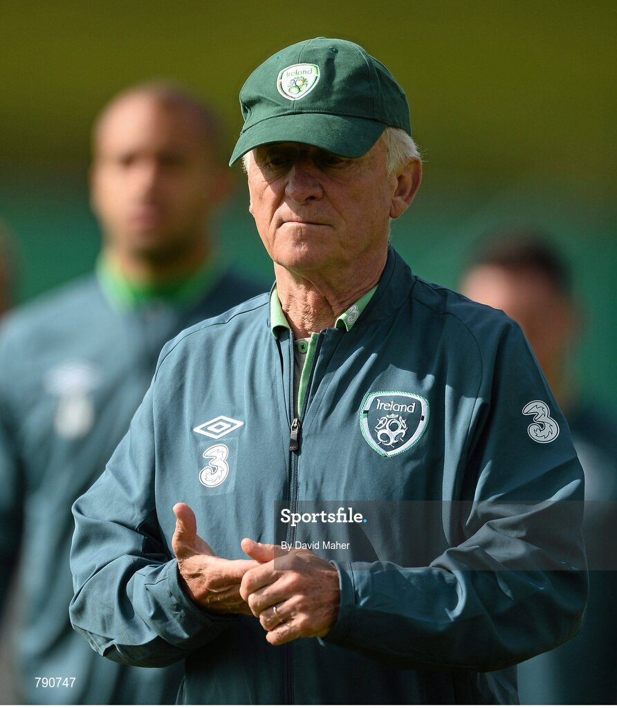 8 September 2013; Republic of Ireland manager Giovanni Trapattoni during squad training ahead of their 2014 FIFA World Cup Qualifier Group C game against Austria on Tuesday. Republic of Ireland Squad Training, Gannon Park, Malahide, Co. Dublin. Picture credit: David Maher / SPORTSFILE