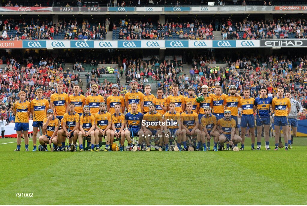 8 September 2013; The Clare squad. GAA Hurling All-Ireland Senior Championship Final, Cork v Clare, Croke Park, Dublin. Picture credit: Brendan Moran / SPORTSFILE