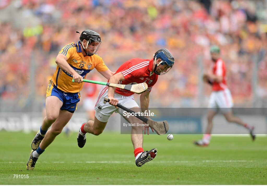 8 September 2013; Christopher Joyce, Cork, in action against Colin Ryan, Clare. GAA Hurling All-Ireland Senior Championship Final, Cork v Clare, Croke Park, Dublin. Picture credit: Matt Browne / SPORTSFILE